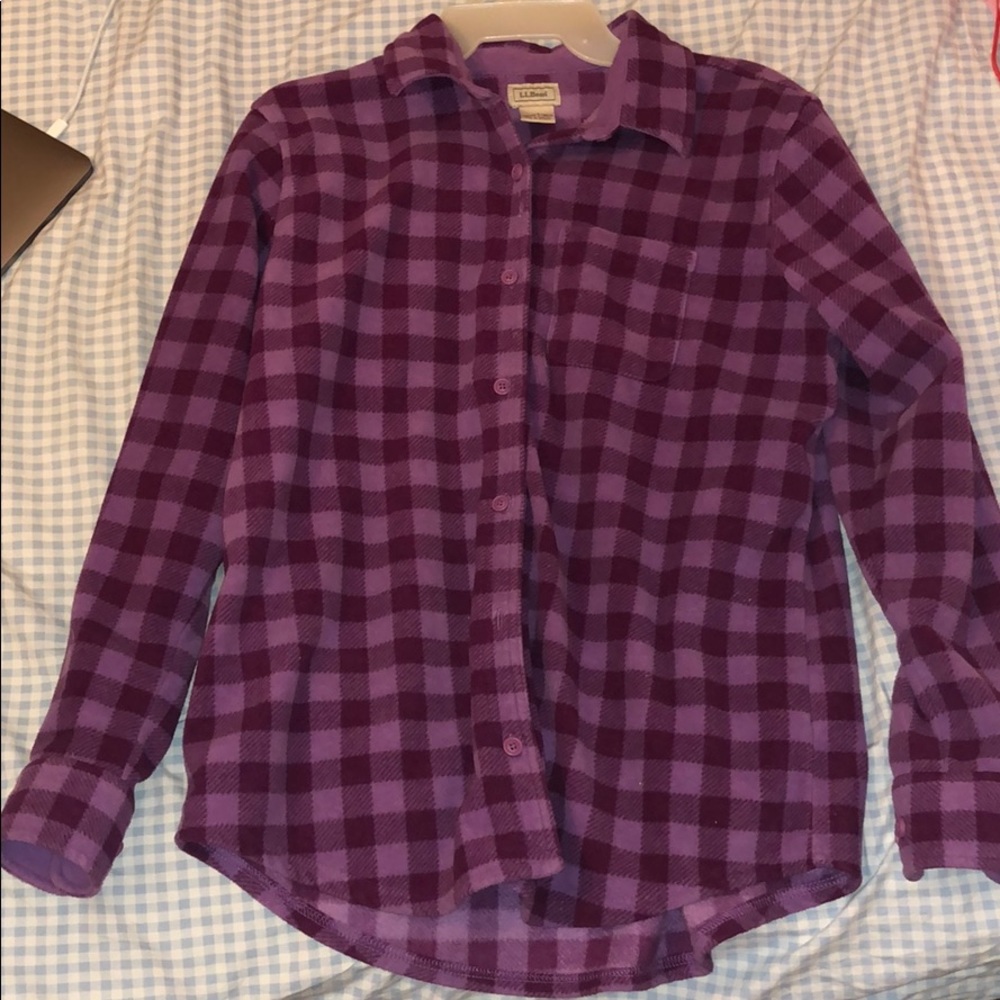 LL Bean fleece button down